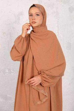 Abaya prière avec voile intègré