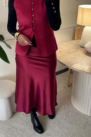 Veste sans manche en daim