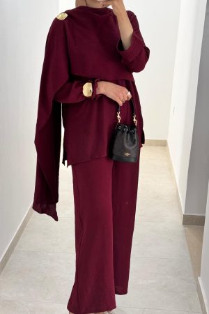 Ensemble avec écharpe drapé