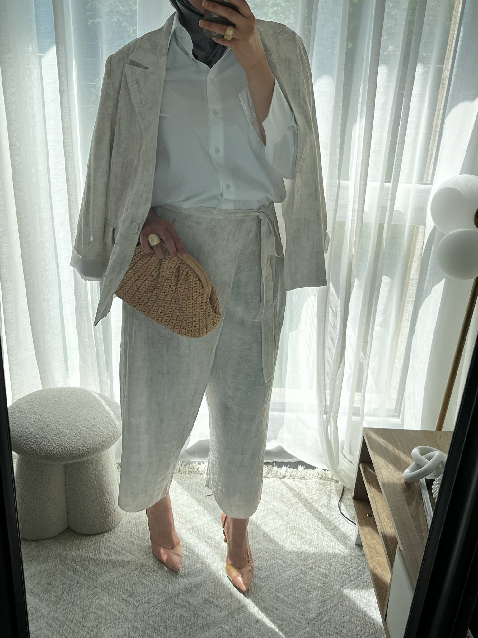 Ensemble blazer avec pantalon portefeuille