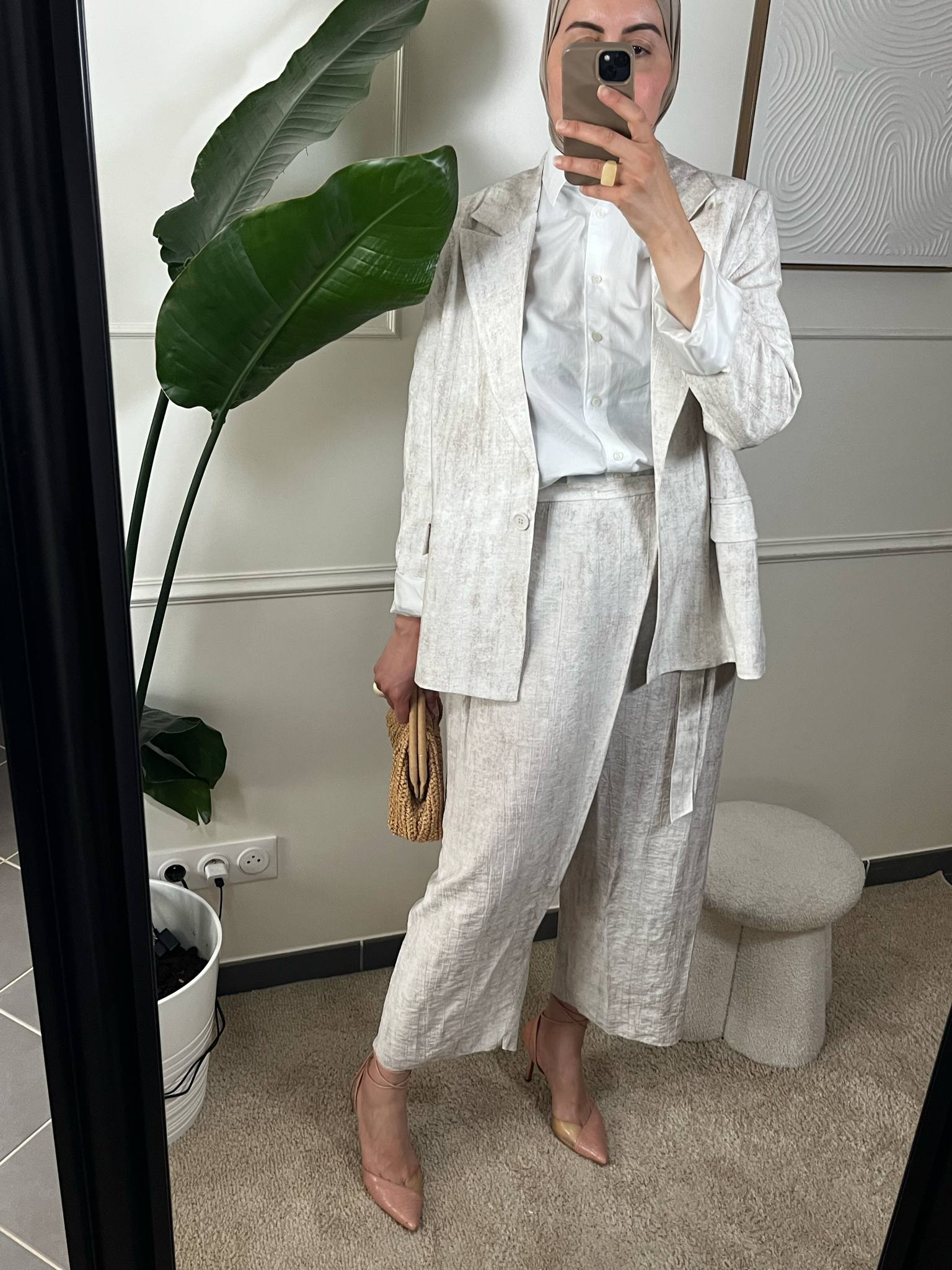 Ensemble blazer avec pantalon portefeuille